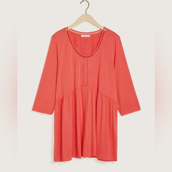 Penningtons Coral Empire Cut Tunic - Picture 2 of 3
